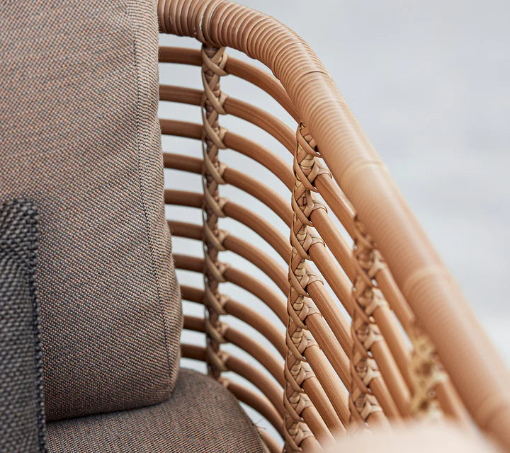 Boxhill's Sense light brown 3-seater outdoor sofa close up view