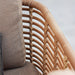 Boxhill's Sense light brown 3-seater outdoor sofa close up view