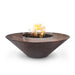 Cazo 48" Hammered Copper Fire Pit - Wide Ledge