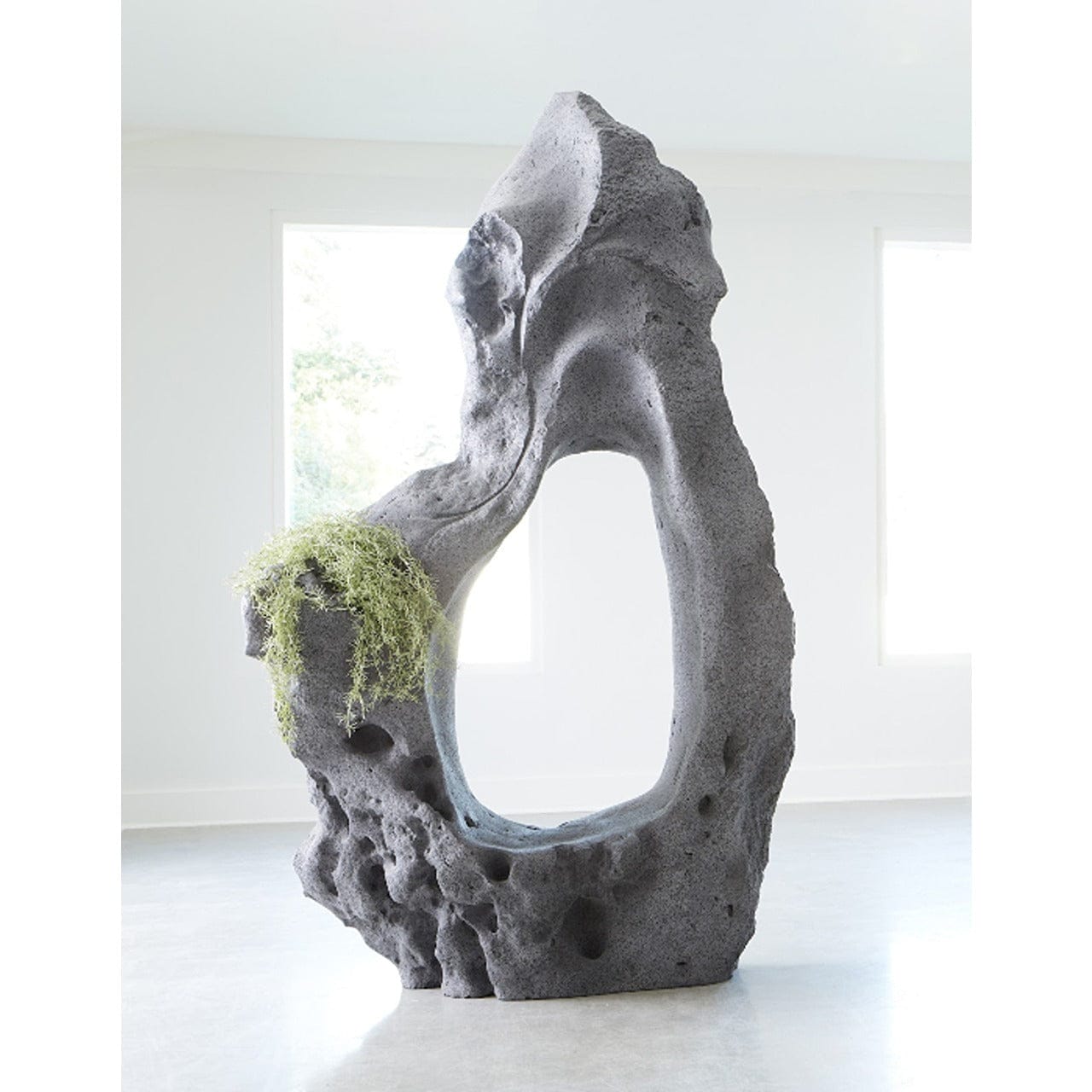 Colossal Charcoal Stone Cast Stone Sculpture