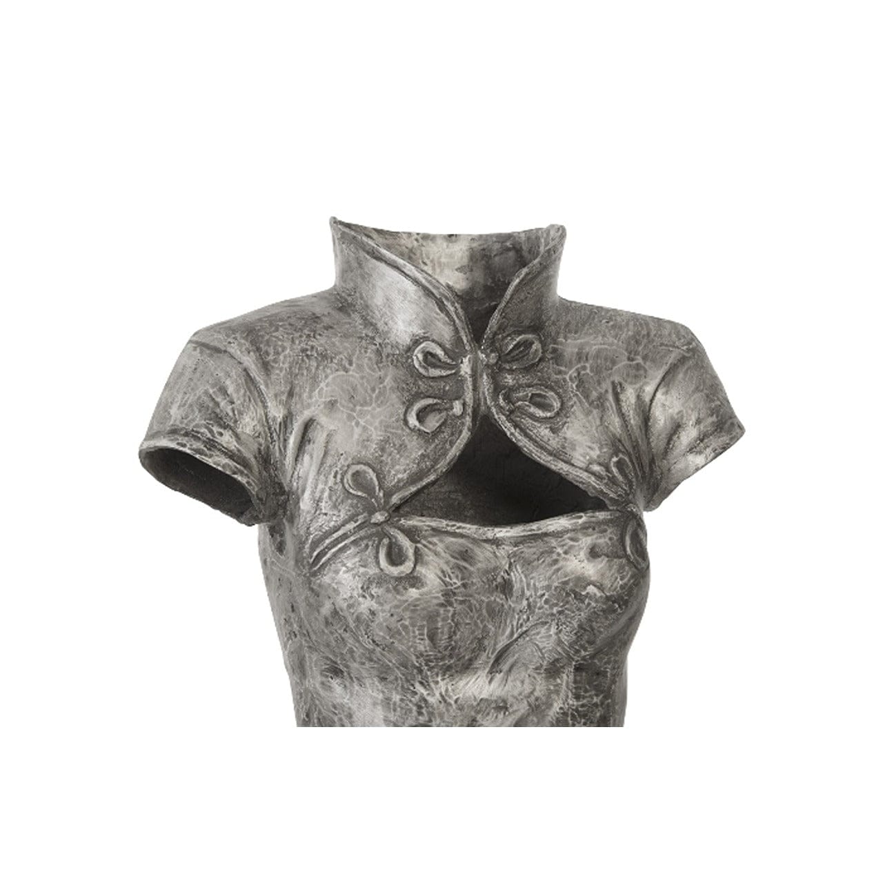 Dress Short Sleeves Black/Silver Aluminum Sculpture