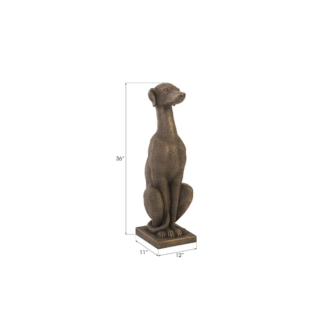 Greyhound Resin, Bronze Finish Sculpture