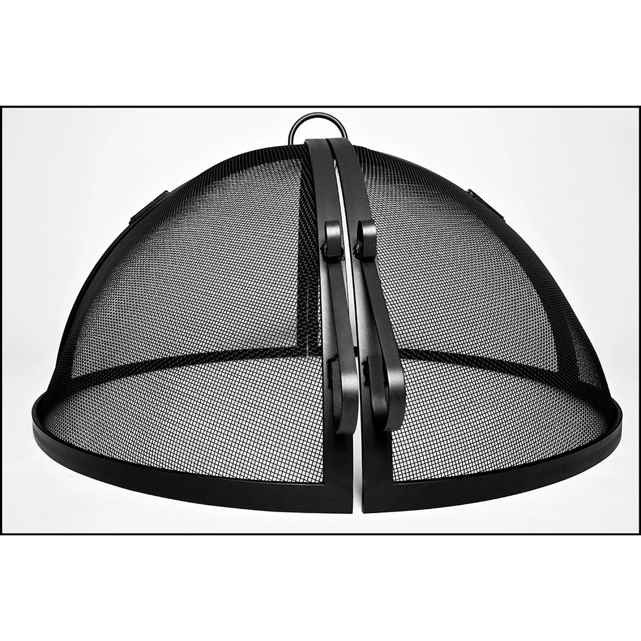 Dome Fire Pit Cover | Steel | Hinged Round Fire Pit Screen Cover 20″- 29″