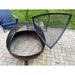 Dome Fire Pit Cover | Steel | Hinged Single Door Round Fire Pit Screen Cover 
