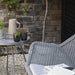 Boxhill's Breeze 2-Seater Outdoor Garden Sofa White Grey lifestyle image close up view