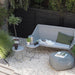 Boxhills' Breeze 2-Seater Outdoor Garden Sofa White Grey lifestyle image in the garden