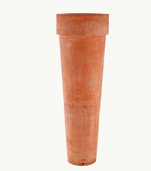 Tall Flared Italian Terracotta Vase Planter