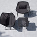 Boxhill's Breeze Outdoor Side Table Black lifestyle image with Breeze Lounge Chair top view
