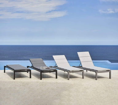 Boxhill's Relax dark grey and light grey outdoor chaise lounge set beside the pool