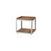 Boxhill's LEVEL Square Coffee Table White with Teak Table Top
