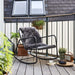 Boxhill's Copenhagen Rocking Chair lifestyle image on wooden balcony