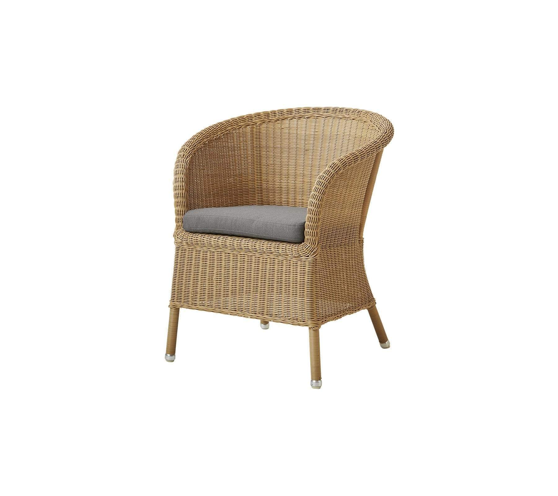 Boxhill's Derby Outdoor Dining Armchair with grey seat cushion