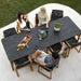 Boxhill's Endless Outdoor Dining Armchair lifestyle image with dining table and 3 people sitting down