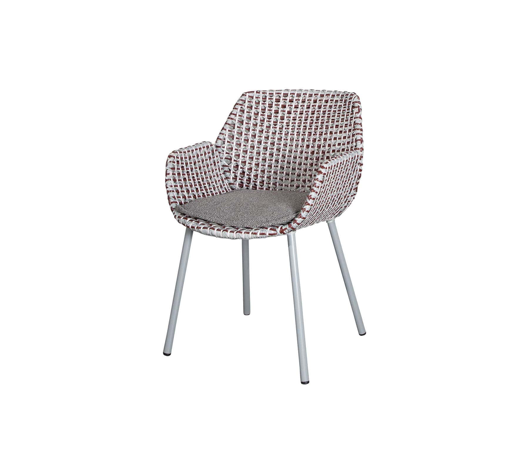 Boxhill's Vibe light grey / maroon outdoor armchair with grey cushion on white background
