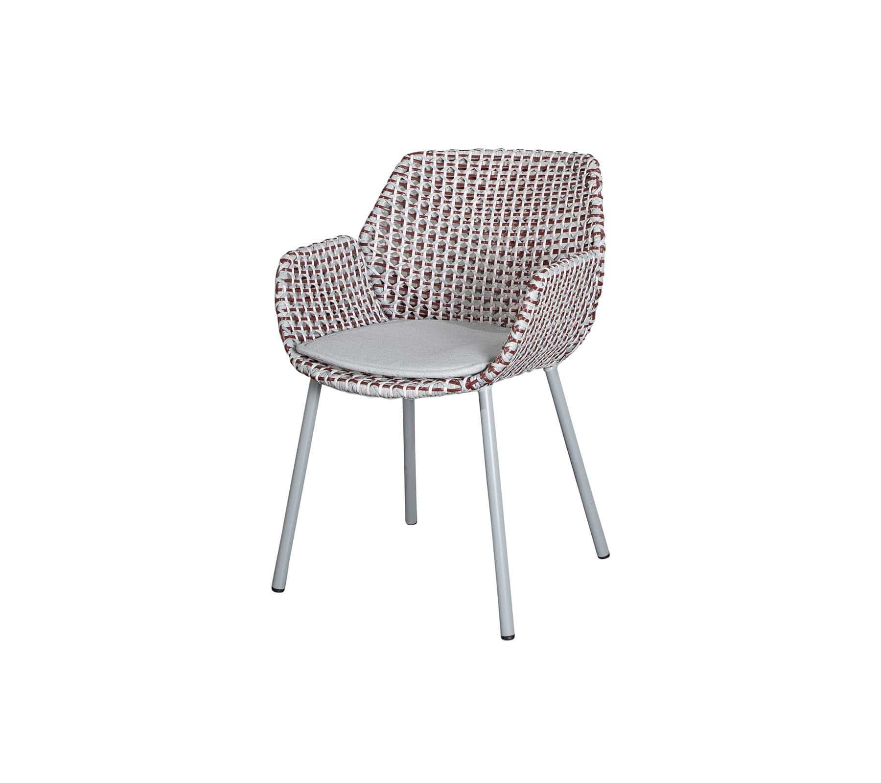 Boxhill's Vibe light grey / maroon outdoor armchair with light grey cushion on white background