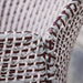 Boxhill's Vibe light grey / maroon outdoor armchair close up view