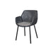 Boxhill's Vibe black outdoor armchair with grey cushion on white background