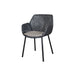 Boxhill's Vibe black outdoor armchair with taupe cushion on white background