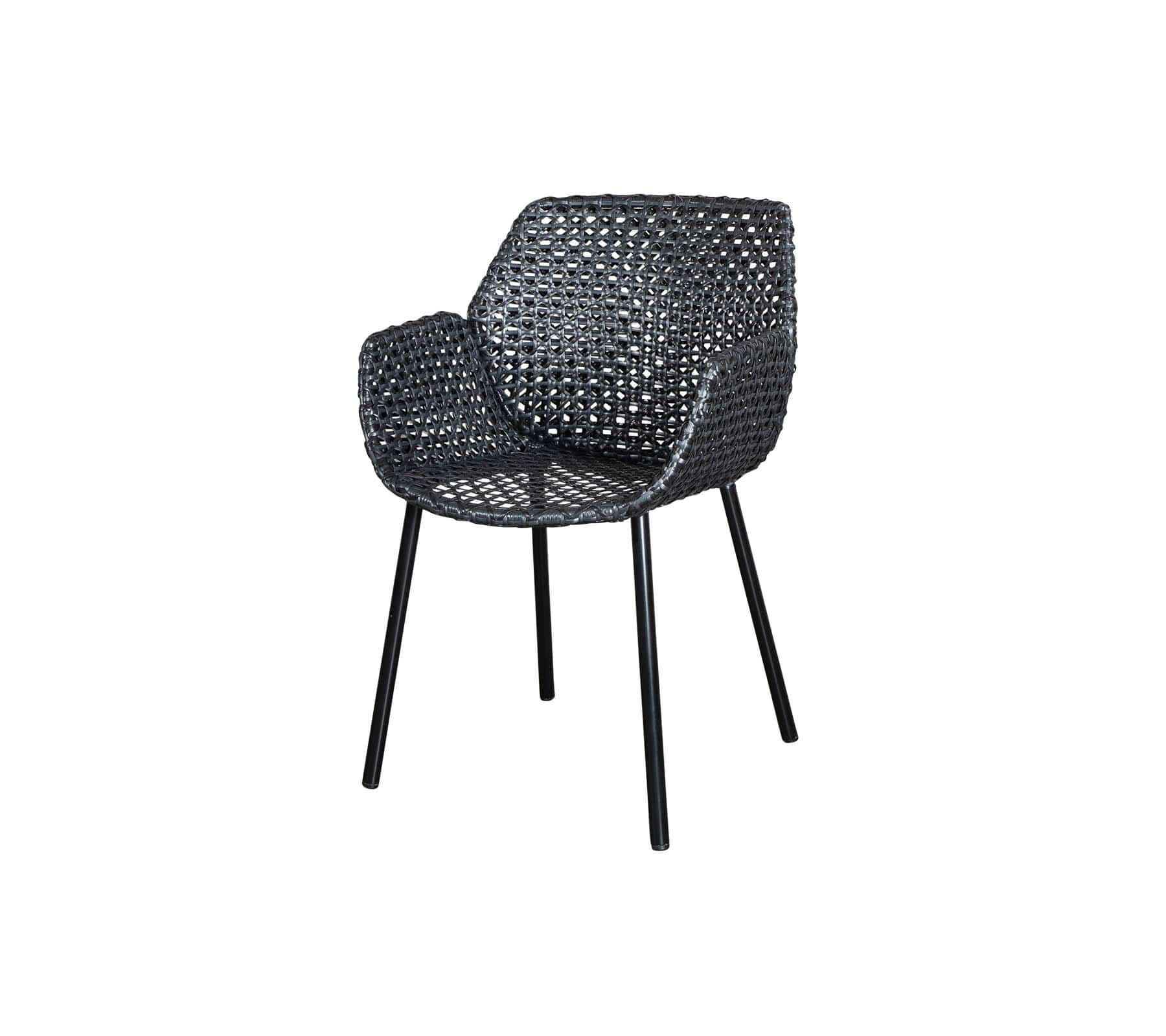 Boxhill's Vibe black outdoor armchair without cushion on white background