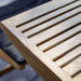 Boxhill's Flip Folding Outdoor Teak Dining Table close up view