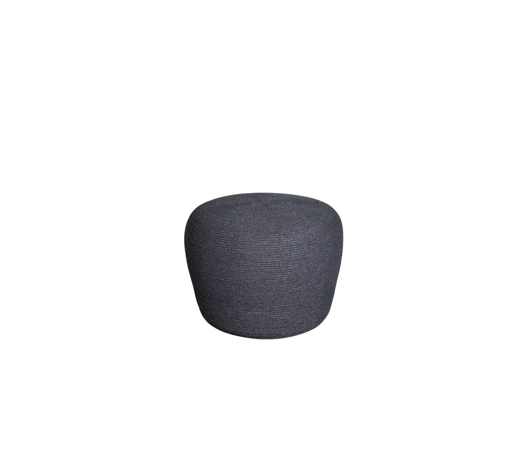 Boxhill's dark grey outdoor round small Conic soft rope footstool on white background