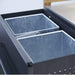 Boxhill's Drop Outdoor Kitchen Module with 3 Shelves close up view Stainless Side Container