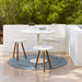 Boxhill's Area Coffee Table Chair White lifestyle image with Go Outdoor Round Cafe Table White