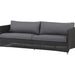 Boxhill Weave, Graphite, Incl. Grey Boxhill Natte Cushions w/Quickdry Foam Diamond 3-Seater Sofa
