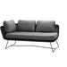 Boxhill's dark grey right sectional patio outdoor 2-seater Horizon sofa with grey cushion on white background